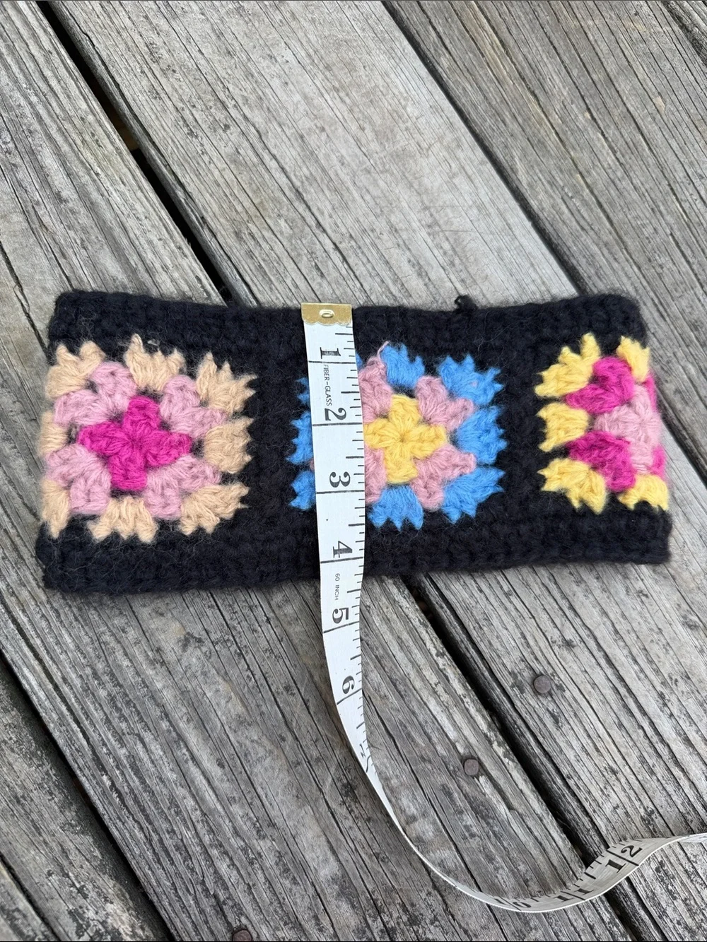 Wild Fable Black Crochet Fleece Headband, one size fits most